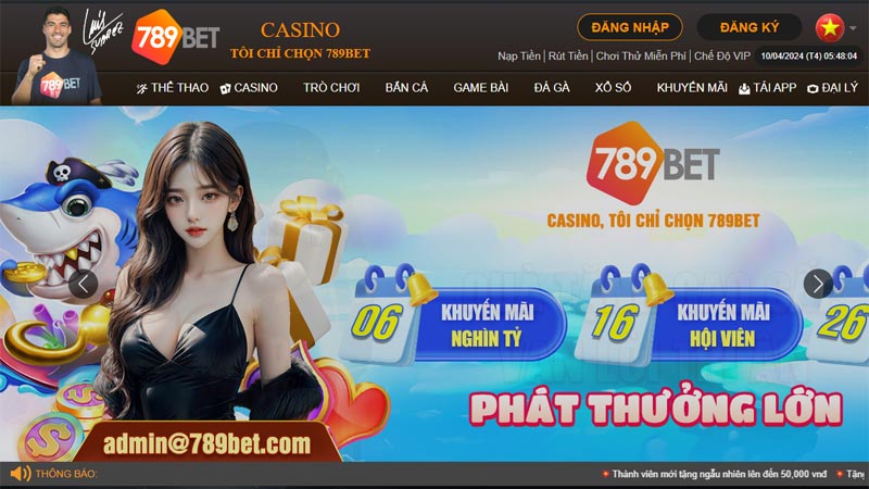 Casino trực tuyến 789Bet đứng thứ 3 trong top 10 trang web uy tín